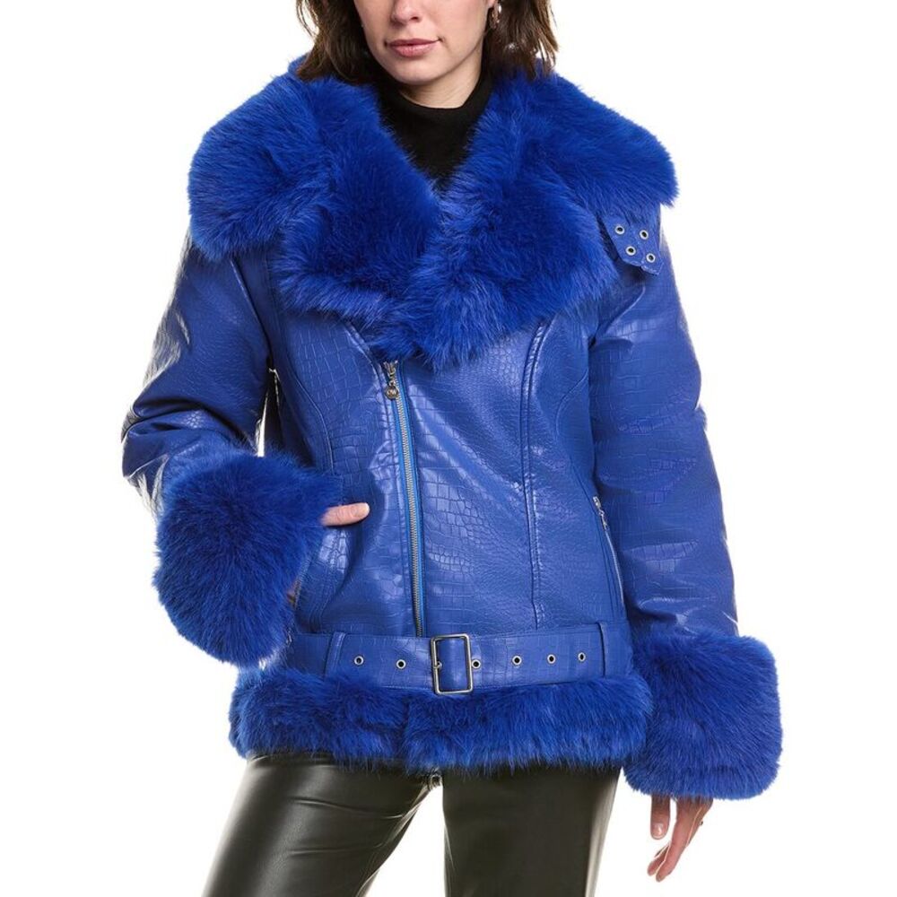 Ow Collection Womens  Croc Jacket, Blue
